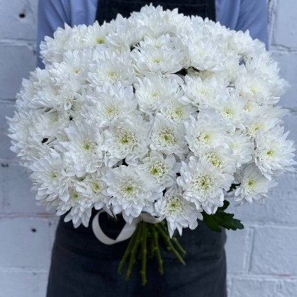 Белая кустовая хризантема - купить с доставкой в по Лобне