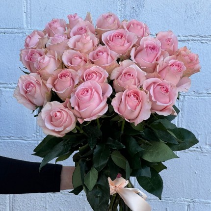 Букет из нежных розовых роз - купить с доставкой в по Лобне